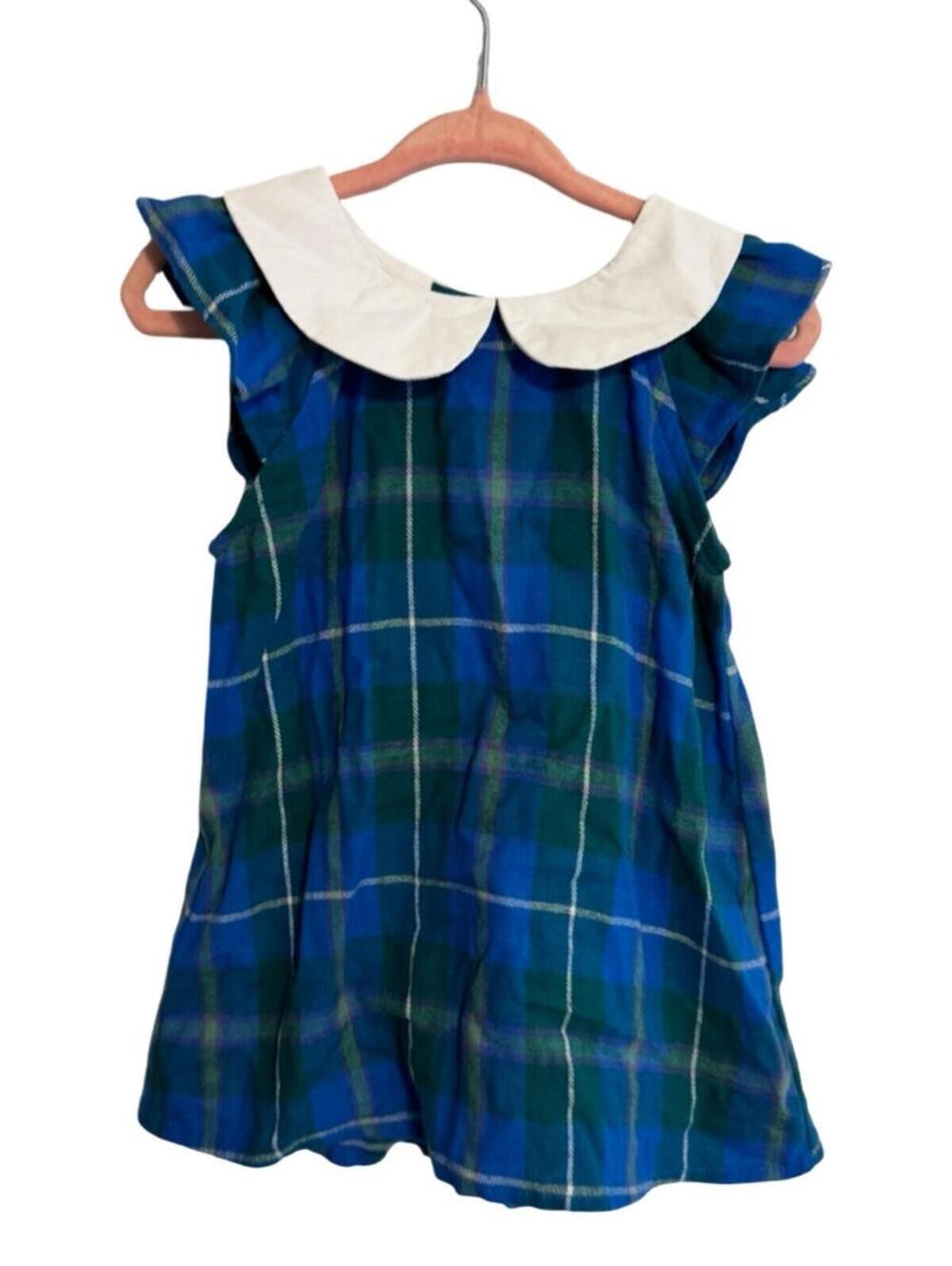 CPC Childrenswear Rowayton Plaid Bloomer Set Girls 12-18M Blue Green Outfit NWT
